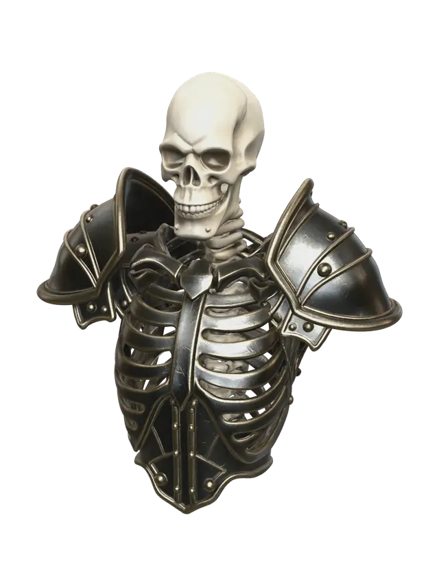 Stylized Skeletonarmor - Armorset 3D model, vytvořený pomocí AI