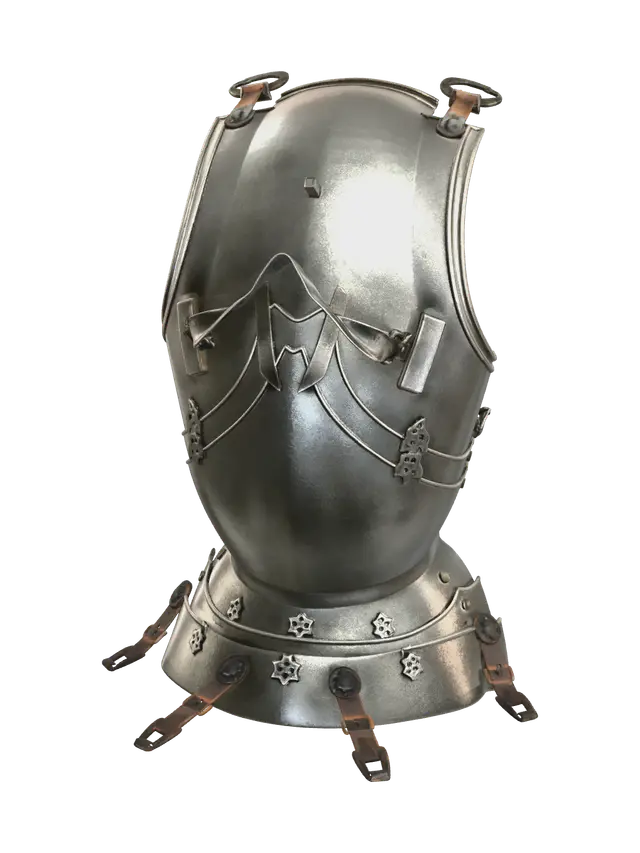 Low-Poly Skeletonarmor - Armorset 3D model, vytvořený pomocí AI