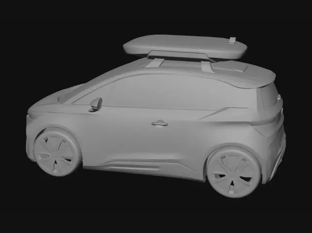 3D model for Simple autonomous driving training car in Omani's roads.