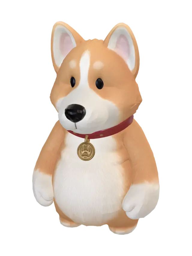 3D model for Sunny Corgi Plush