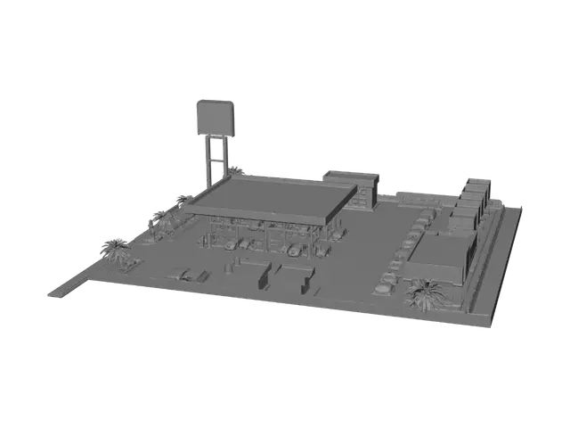3D model for Ucn Gas Station Complex