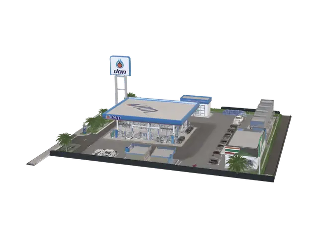 3D model for Ucn Gas Station Complex