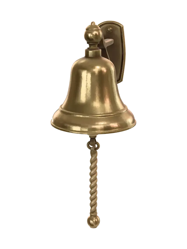 3D model for Golden Bell with Rope
