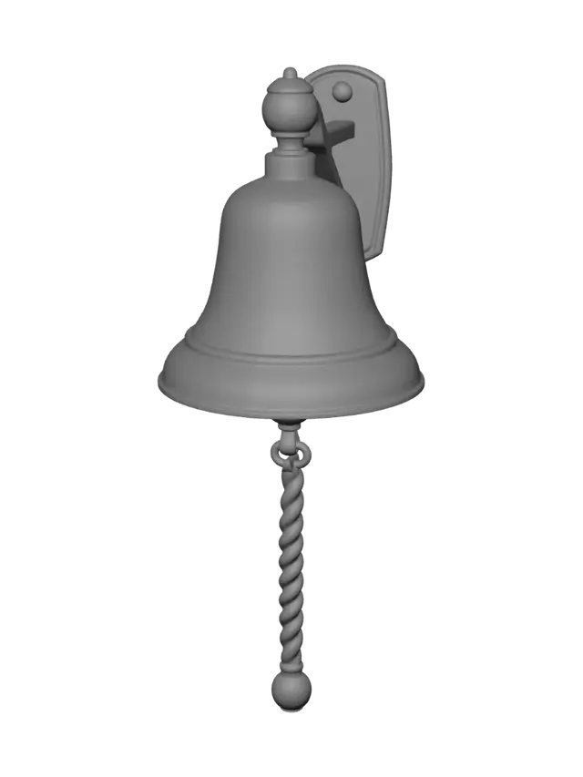 3D model for Golden Bell with Rope