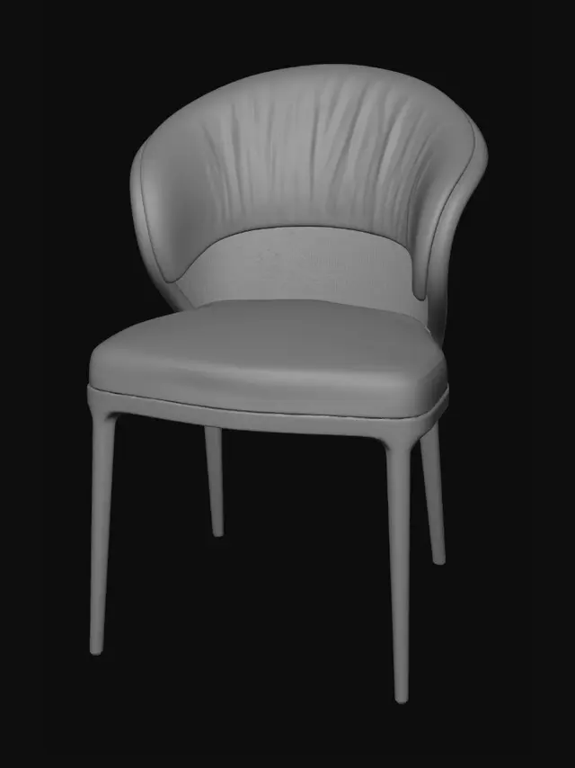 3D model for Bronze Curve Chair