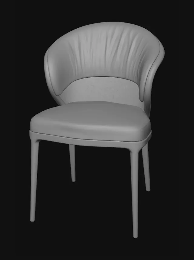 3D model for Bronze Curve Chair