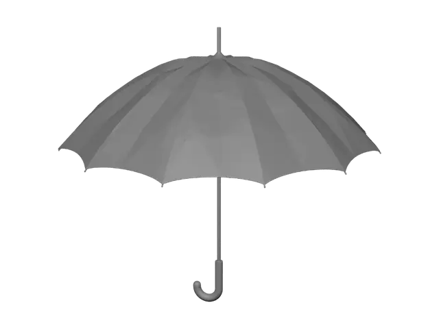 3D model for Blue Umbrella
