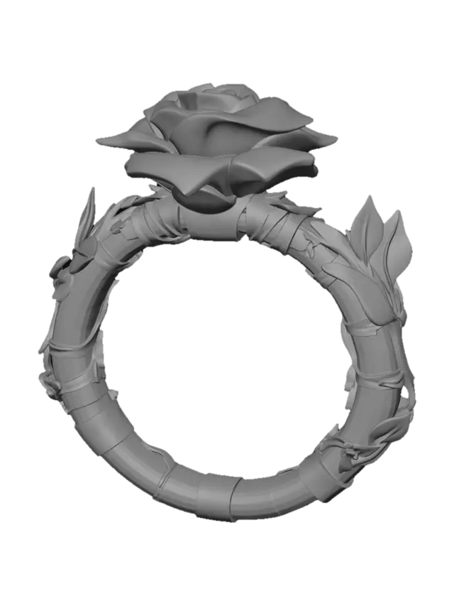 3D model for Midnight Rose Ring