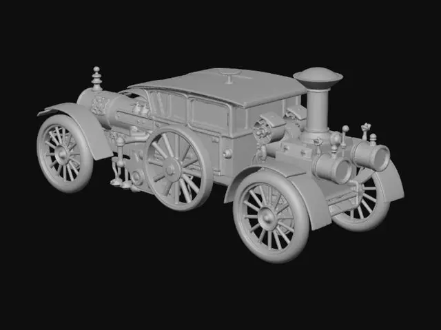 3D model for Vintage Steam Tractor