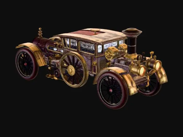 3D model for Vintage Steam Tractor