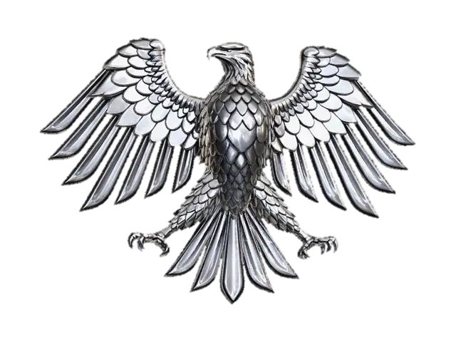 Silver Eagle Crest - Coatofarms 3D model, vytvořený pomocí AI