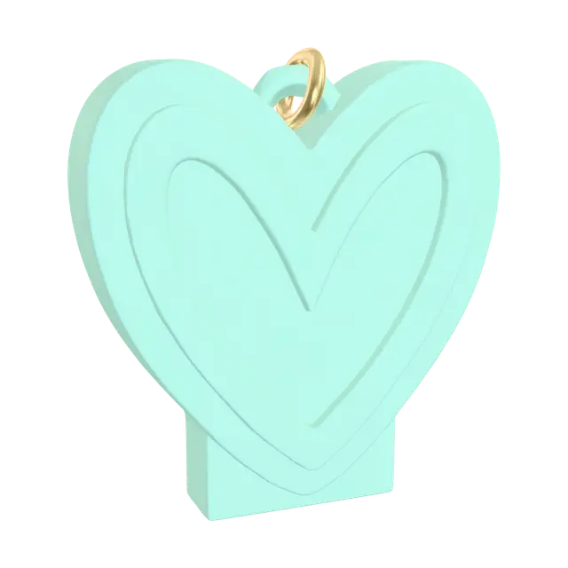 3D model for Mint Heart Pendant