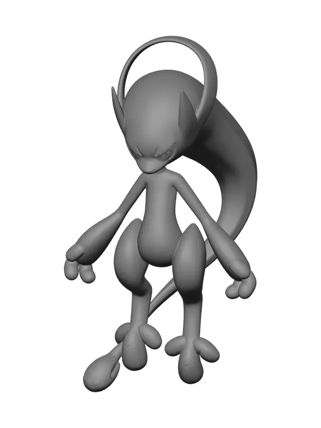 3D model for Stylized Mewtwo Build