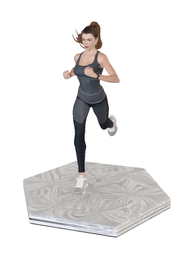 3D model for Faça uma mulher fitness correndo