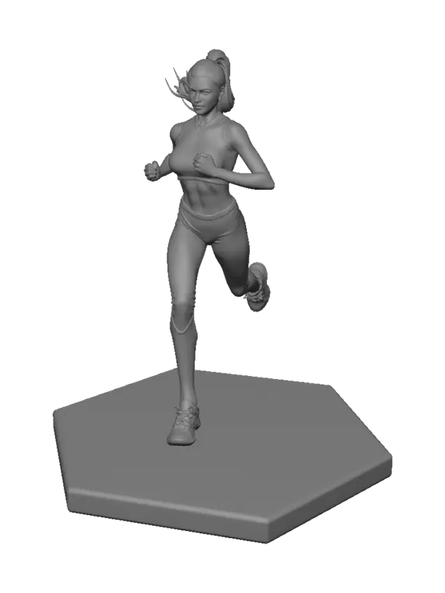3D model for Faça uma mulher fitness correndo