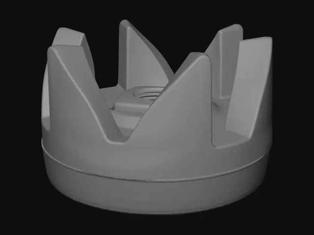 3D model for Star-shaped plastic impeller with threaded center