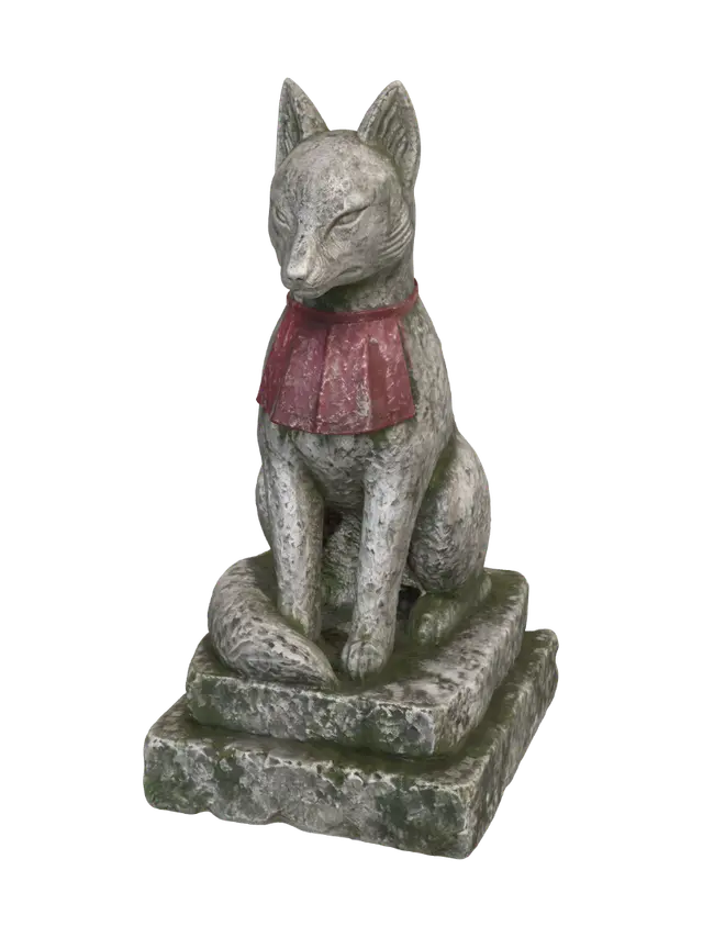 Modello 3D Guardian Fox with Red Bib - Folkore, generato dall’IA