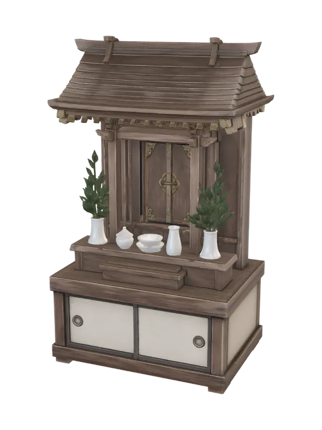 Traditional Japanese Butsudan Shrine - Tradition 3D model, vytvořený pomocí AI