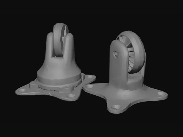 3D model for White and Blue Wheel Assemblies