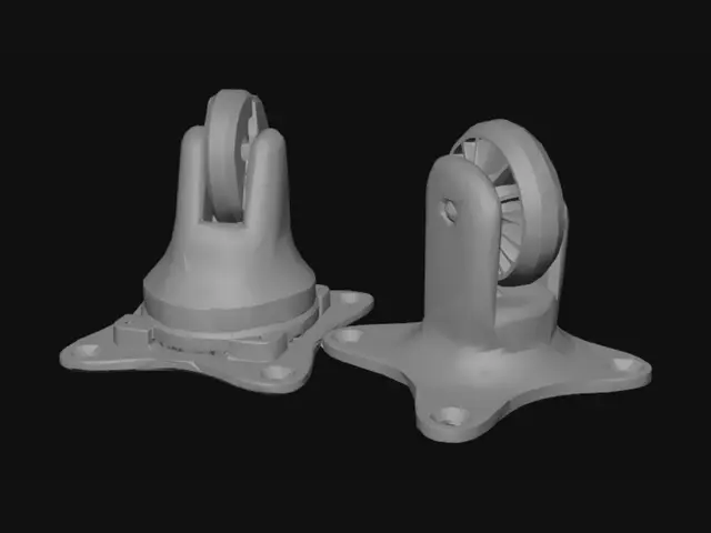3D model for White and Blue Wheel Assemblies