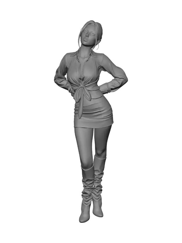 3D model for Striped Tie-Front Ensemble