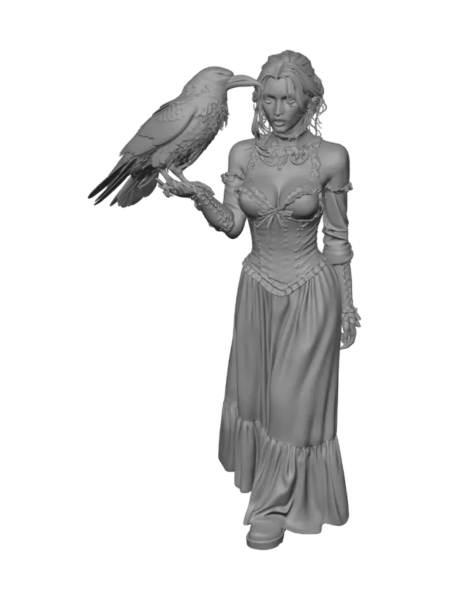 3D model for Raven Queen in the Velvet Forest