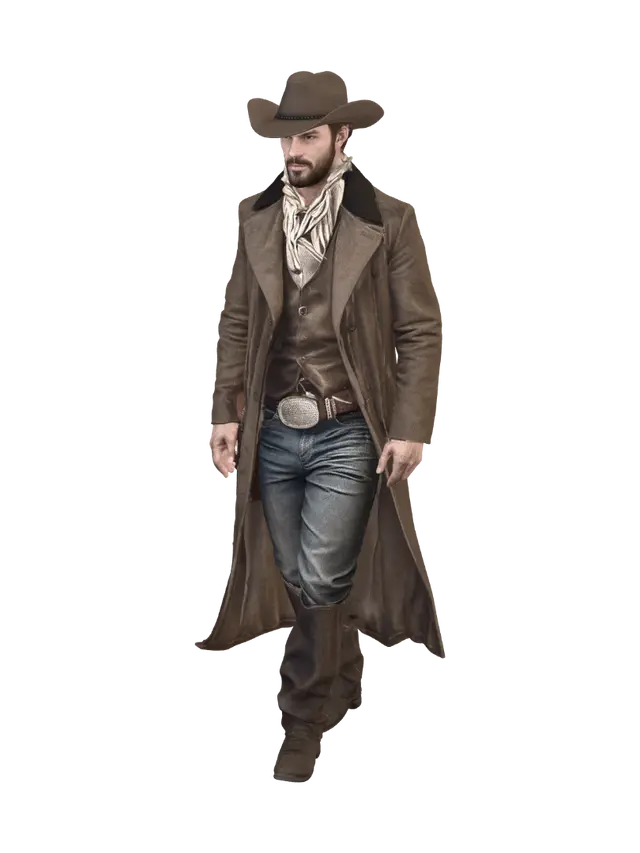 Modello 3D Cowboy - Drifter, generato dall’IA