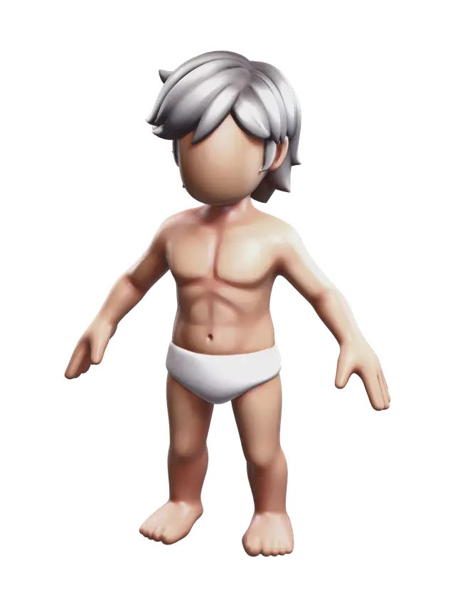 Modello 3D Realistic Characterbase, generato dall’IA