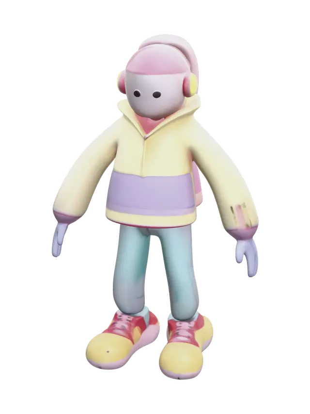 Modello 3D Fantasy Characterbase, generato dall’IA