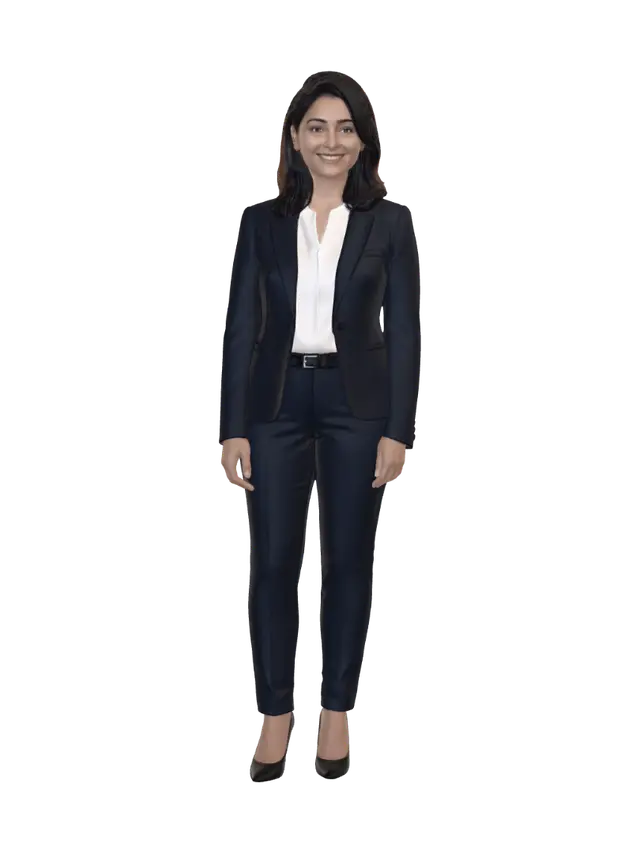 3D model for Professional Portrait in Navy Suit