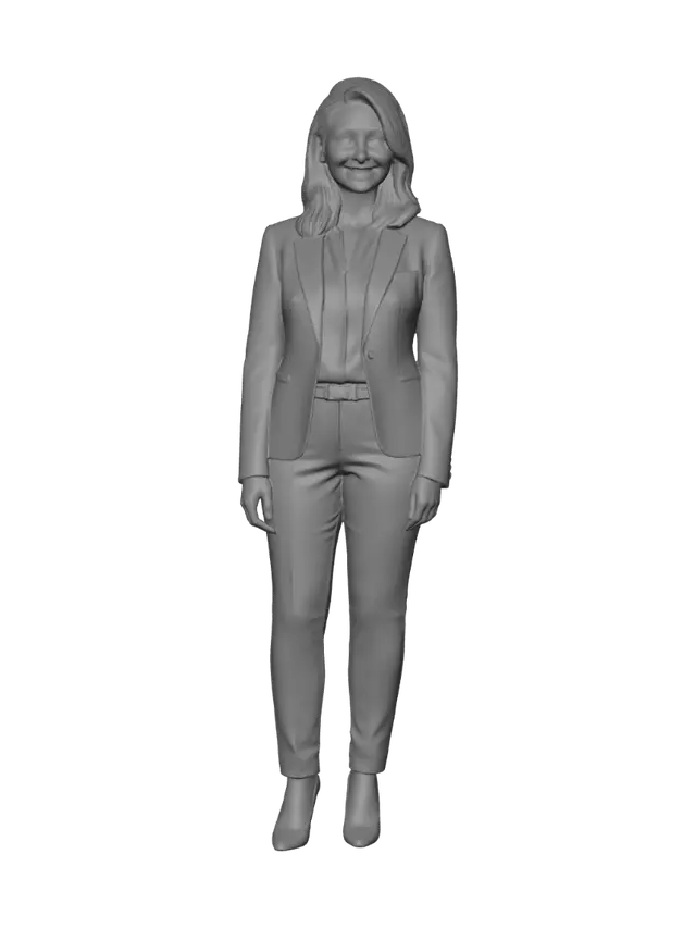 3D model for Professional Portrait in Navy Suit