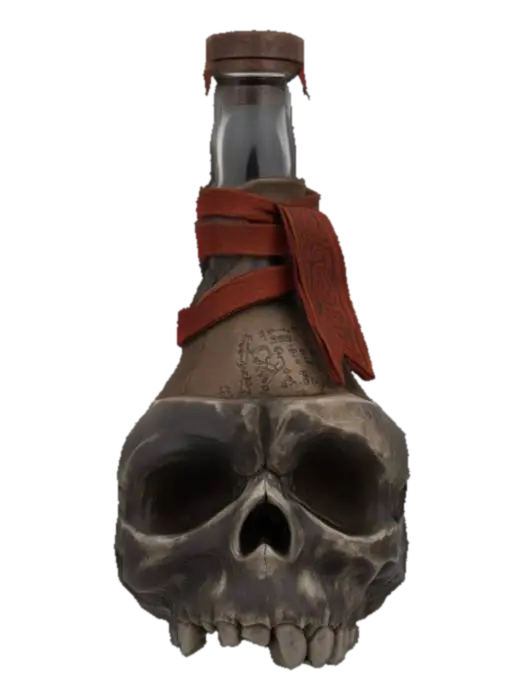 Skull Elixir 3D model, vytvořený pomocí AI
