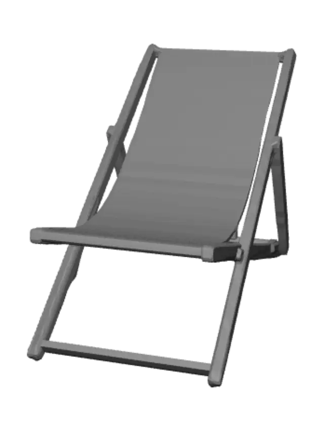 3D model for Striped Deck Chair