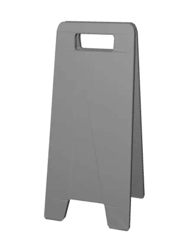 3D model for Slippery Floor Warning Sign