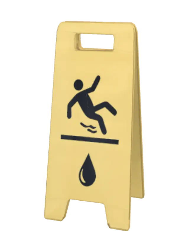 3D model for Slippery Floor Warning Sign