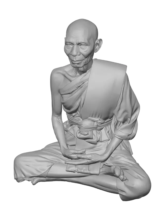 3D model for Serene Monk in Saffron