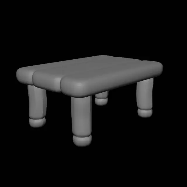 3D model for Golden Pillar Table