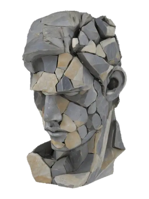 Fragmented Mind 3D model, vytvořený pomocí AI