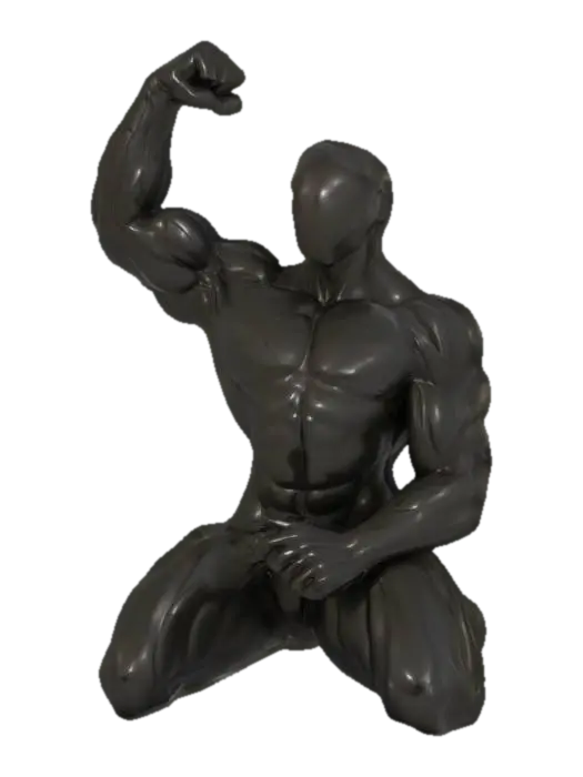 Strength Unleashed - Weightlifting 3D model, vytvořený pomocí AI