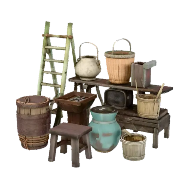 Rustic Collection - Handcrafted 3D model, vytvořený pomocí AI