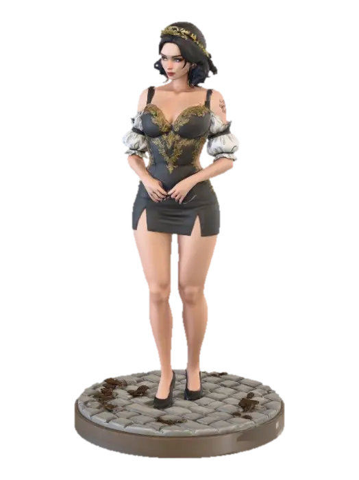 Snow White - Short Skirt - Zombicide 3D model, vytvořený pomocí AI