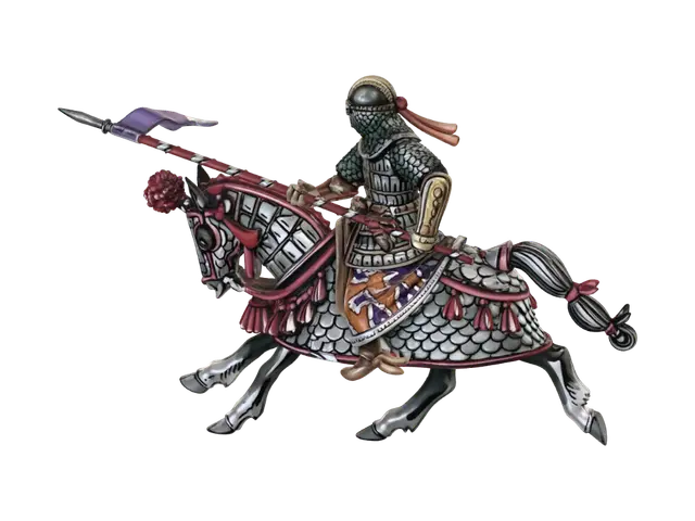 3D model for Armored Knight on a Warhorse