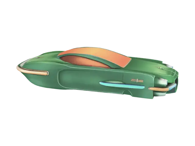BWD Dragonfly - Hovercar 3D model, vytvořený pomocí AI