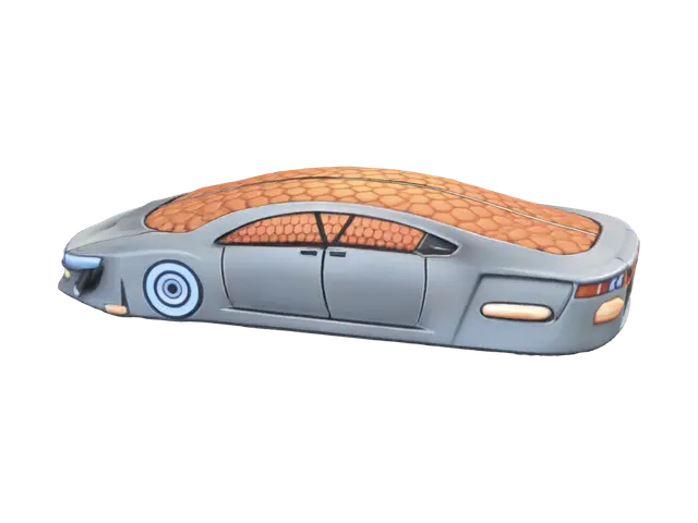 Cyber Luxury Hover Car - Hovercar 3D model, vytvořený pomocí AI