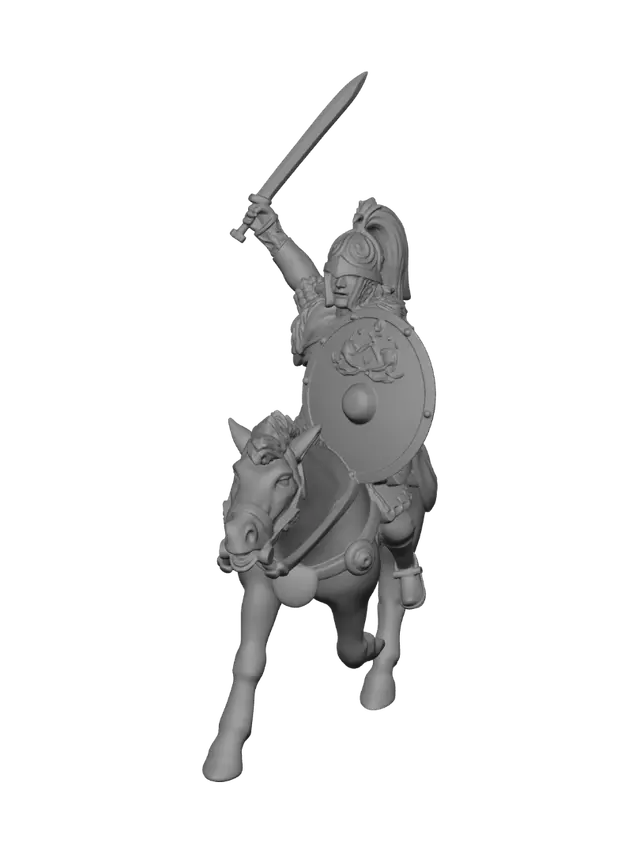3D model for Knight on a Galloping Charger