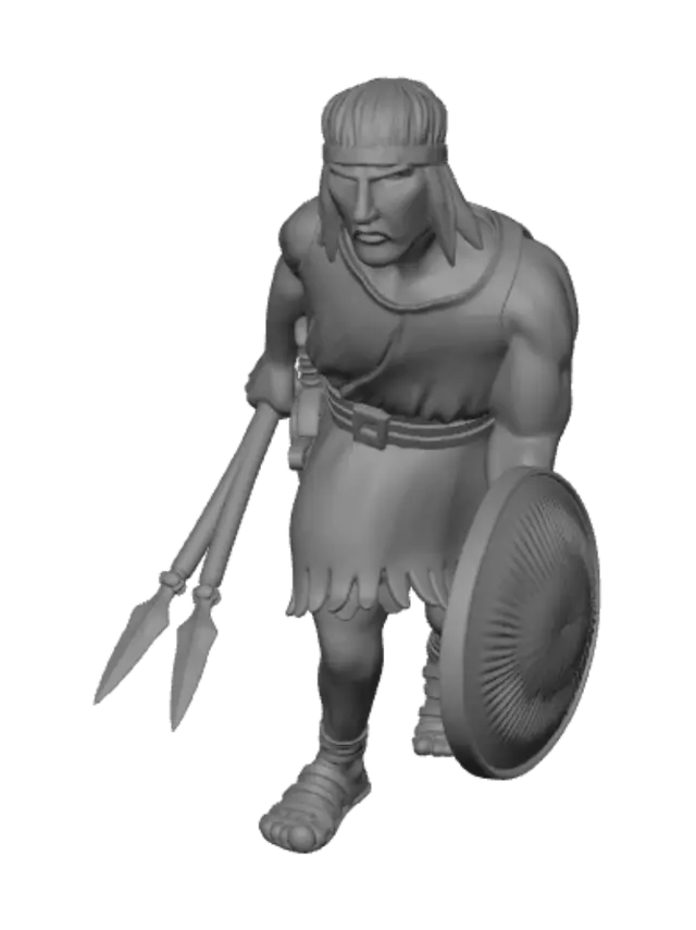 3D model for Stone Age Warrior