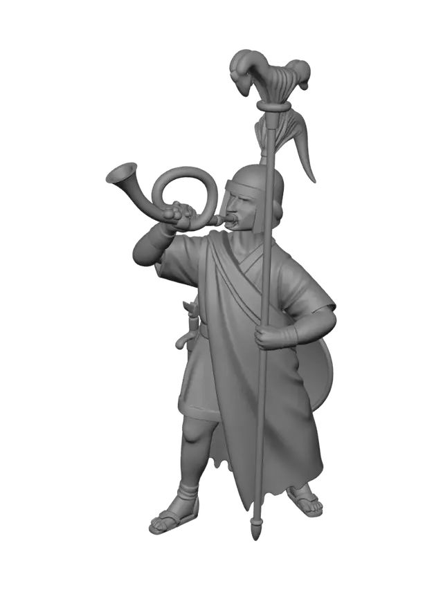 3D model for Hoplite with Drinking Horn