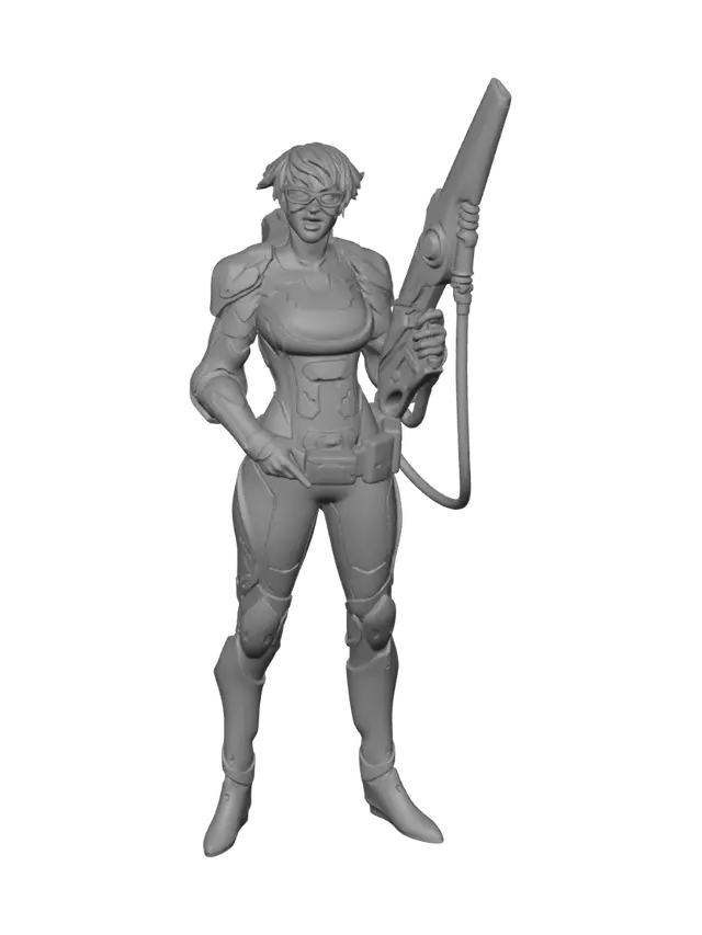3D model for Human Female Bounty Hunter