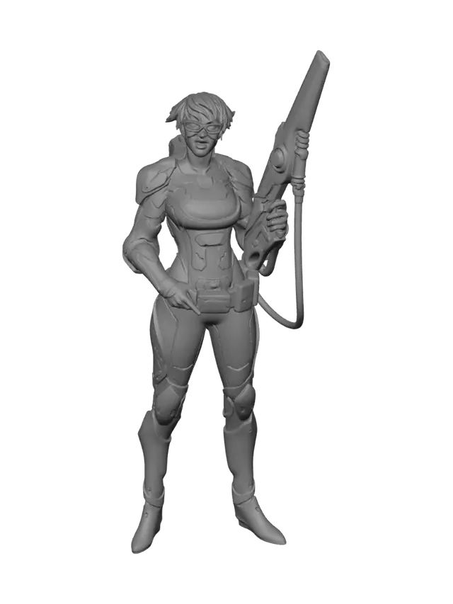 3D model for Human Female Bounty Hunter