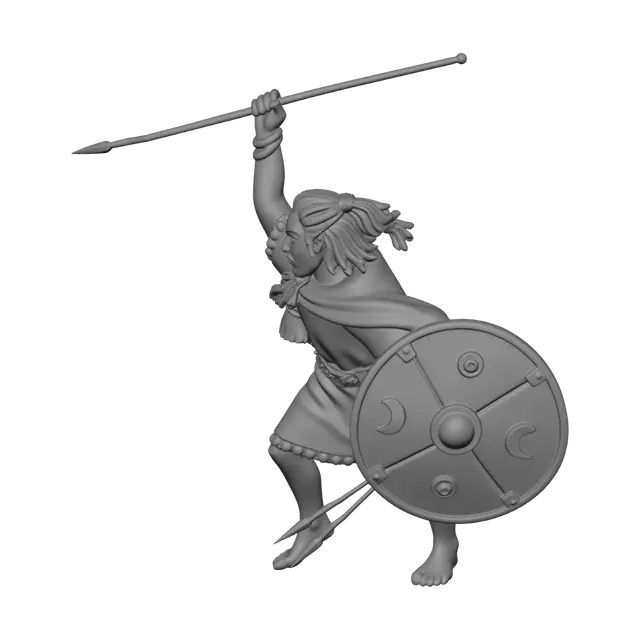 3D model for Spear-Wielding Warrior